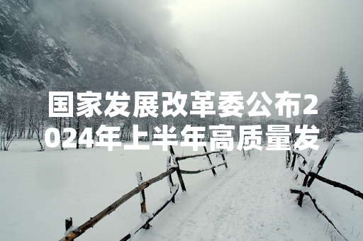 国家发展改革委公布2024年上半年高质量发展监测结果 核心指标达标率85.19%