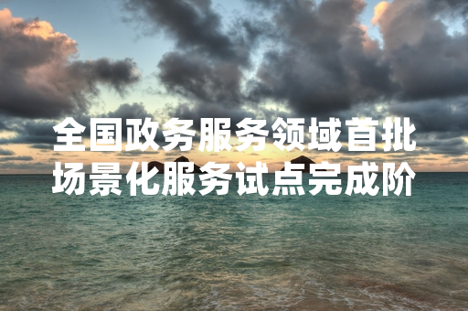 全国政务服务领域首批场景化服务试点完成阶段性验收