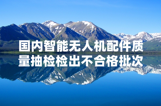 国内智能无人机配件质量抽检检出不合格批次 市场监管部门已启动处置
