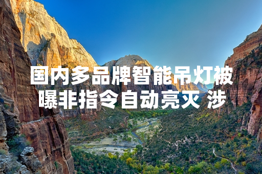 国内多品牌智能吊灯被曝非指令自动亮灭 涉事企业已启动缺陷排查整改