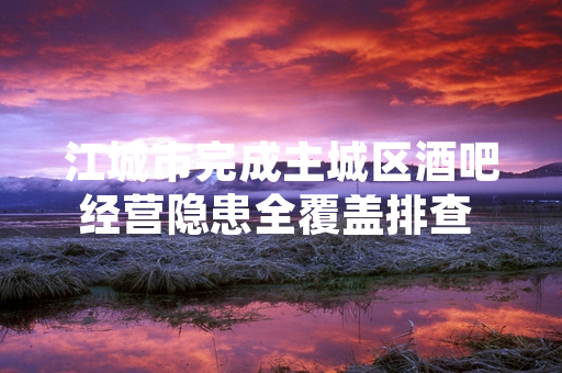 江城市完成主城区酒吧经营隐患全覆盖排查 32家违规经营主体被责令停业整改