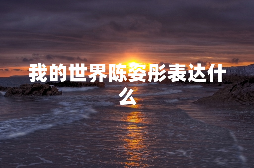 我的世界陈姿彤表达什么