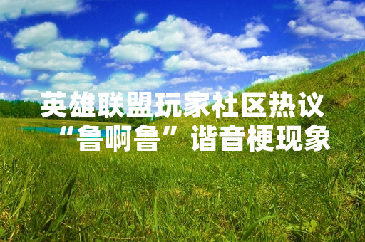 英雄联盟玩家社区热议“鲁啊鲁”谐音梗现象