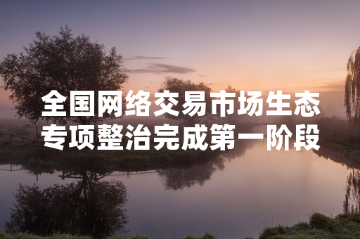 全国网络交易市场生态专项整治完成第一阶段核查处置工作