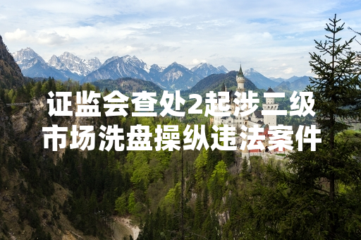 证监会查处2起涉二级市场洗盘操纵违法案件 3名涉案人员被移送公安机关