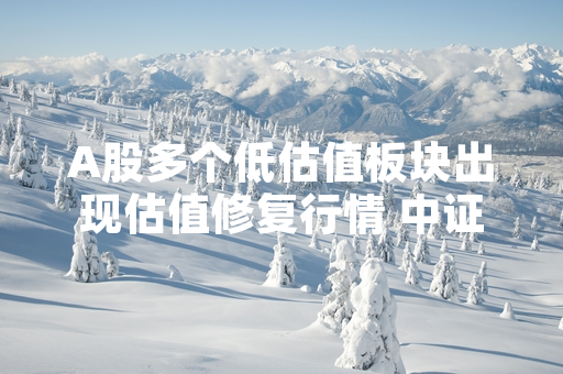 A股多个低估值板块出现估值修复行情 中证指数发布最新监测数据