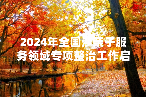2024年全国涉亲子服务领域专项整治工作启动 多部门联合开展合规排查