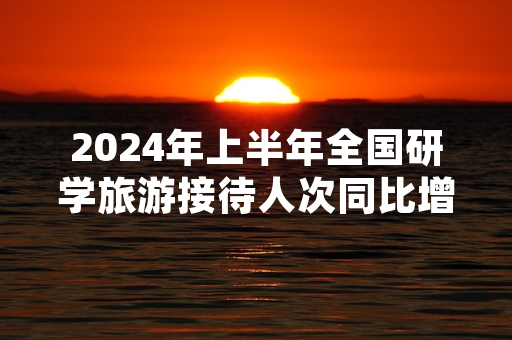 2024年上半年全国研学旅游接待人次同比增长 文化和旅游部公布官方统计数据
