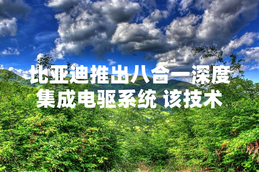比亚迪推出八合一深度集成电驱系统 该技术已累计搭载超480万辆量产车型