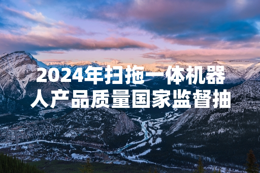2024年扫拖一体机器人产品质量国家监督抽查完成 13批次产品检出不合格