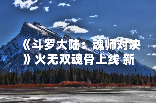 《斗罗大陆：魂师对决》火无双魂骨上线 新增角色培养系统