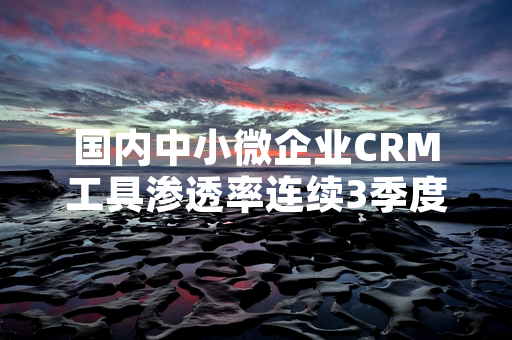 国内中小微企业CRM工具渗透率连续3季度上升 工信部发布行业应用标准化指引