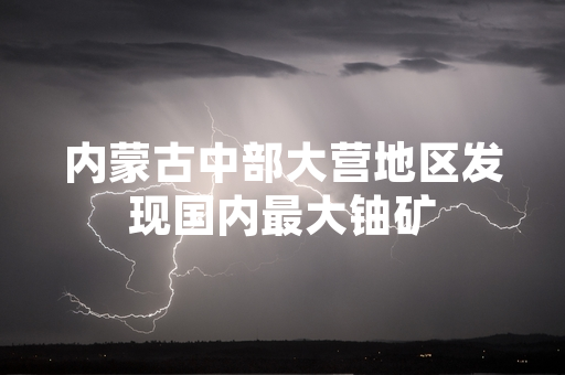 内蒙古中部大营地区发现国内最大铀矿