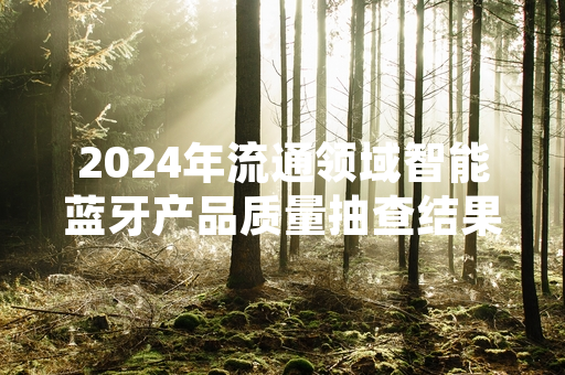 2024年流通领域智能蓝牙产品质量抽查结果公布 十九批次产品不合格