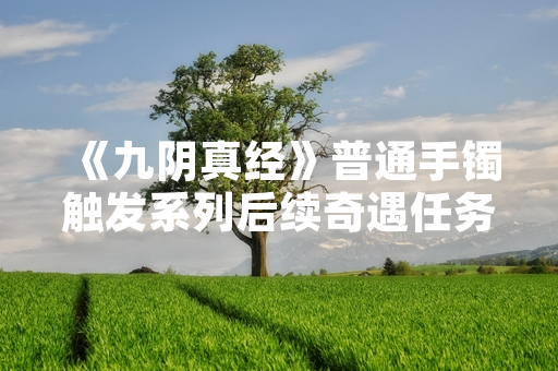 《九阴真经》普通手镯触发系列后续奇遇任务 引玩家社区关注