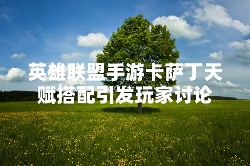 英雄联盟手游卡萨丁天赋搭配引发玩家讨论