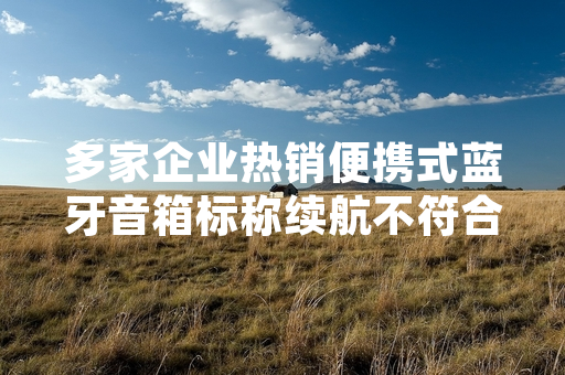 多家企业热销便携式蓝牙音箱标称续航不符合国家标准 权威机构发布专项测试结果