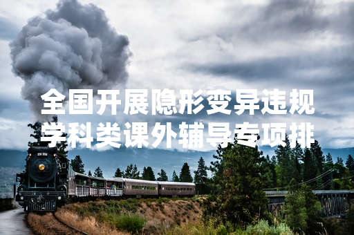 全国开展隐形变异违规学科类课外辅导专项排查 已查处三千余家违规主体