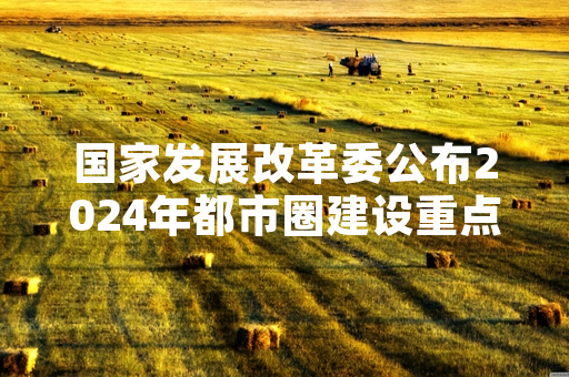 国家发展改革委公布2024年都市圈建设重点任务 12个国家级都市圈已启动配套部署