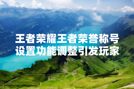 王者荣耀王者荣誉称号设置功能调整引发玩家关注