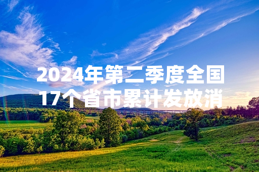 2024年第二季度全国17个省市累计发放消费券32.7亿元 覆盖多类消费场景
