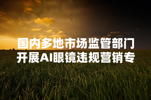 国内多地市场监管部门开展AI眼镜违规营销专项检查 首批经营主体检查工作完成