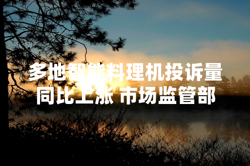 多地智能料理机投诉量同比上涨 市场监管部门启动专项质量抽查