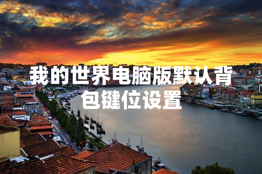 我的世界电脑版默认背包键位设置