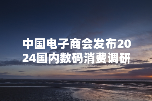 中国电子商会发布2024国内数码消费调研 数码颜值成消费者核心选购考量因素