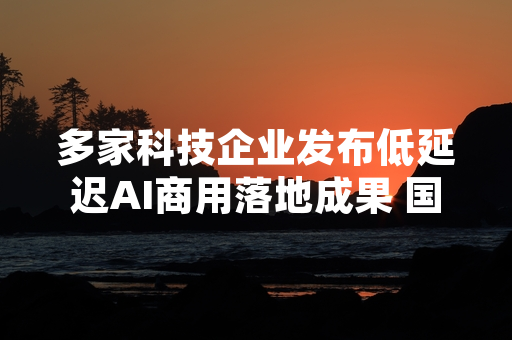 多家科技企业发布低延迟AI商用落地成果 国内低延迟AI行业标准编制工作启动