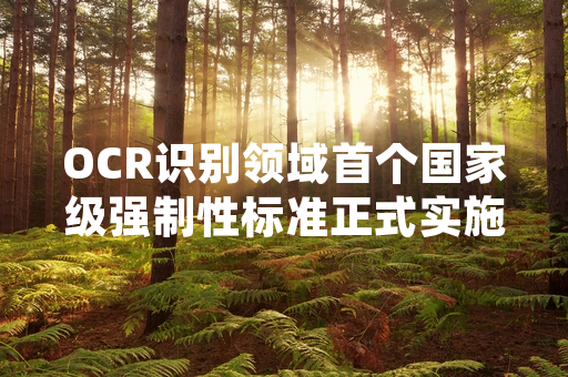 OCR识别领域首个国家级强制性标准正式实施 通用场景识别准确率最低要求达95%