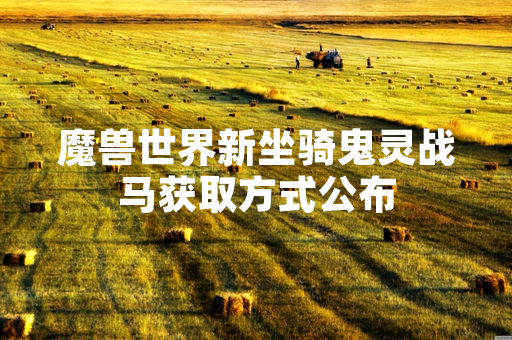 魔兽世界新坐骑鬼灵战马获取方式公布