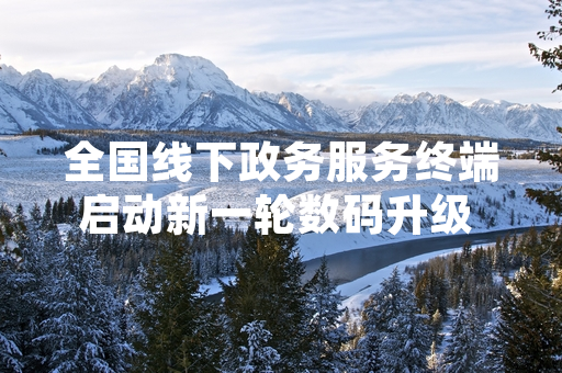 全国线下政务服务终端启动新一轮数码升级 已完成超三成设备改造