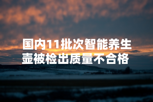 国内11批次智能养生壶被检出质量不合格 国家市场监督管理总局公布处置进展