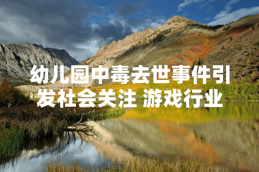 幼儿园中毒去世事件引发社会关注 游戏行业加强安全审查