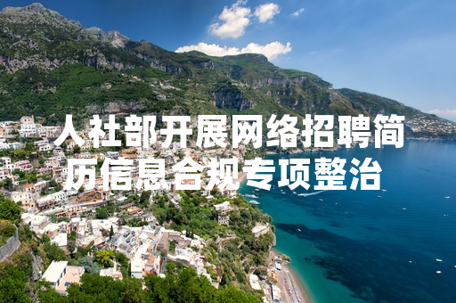 人社部开展网络招聘简历信息合规专项整治 首批关停12家违规站点